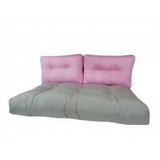 Pembe Sırt Minderli Palet Minderi 120x80 Cm-Fitsdekor Pembe Sırt Minderli Palet Minderi 120x80 Cm-Fitsdekor